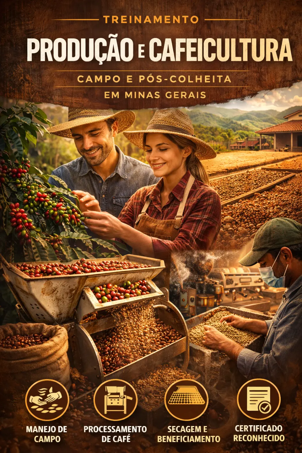 Treinamento Produção e Cafeicultura (Campo e Pós-Colheita), em MG-lbcafe
